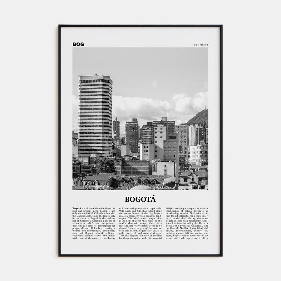 Bogotá No 2 Poster None / 8x12 in Nbourhood Travel B&W Poster