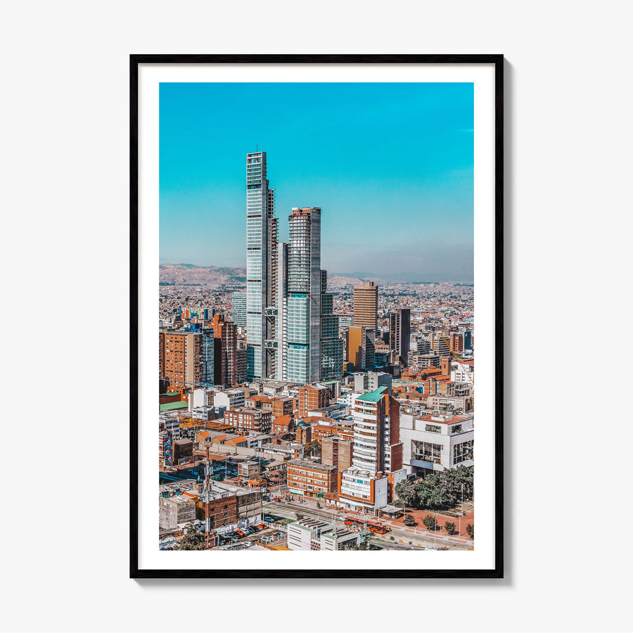Bogotá Photo No 1 Poster, framed poster mockup, white border