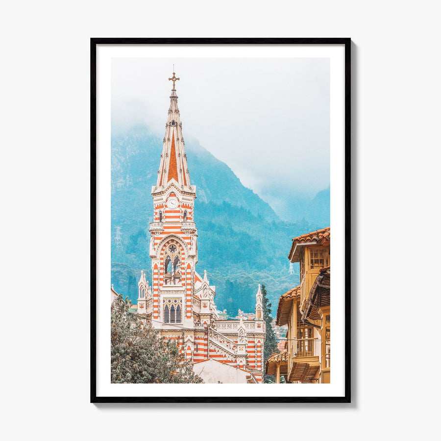 Bogotá Photo No 2 Poster, framed poster mockup, white border