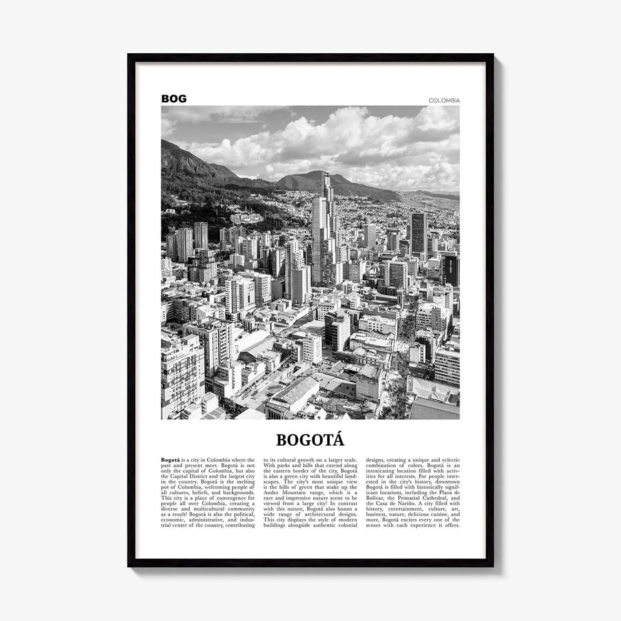 Bogotá Newspaper No 1 Poster, framed poster mockup
