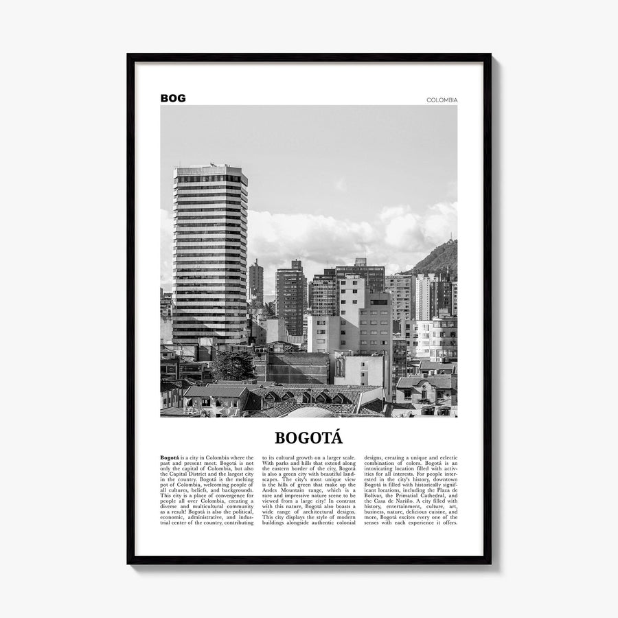 Bogotá Newspaper No 2 Poster, framed poster mockup