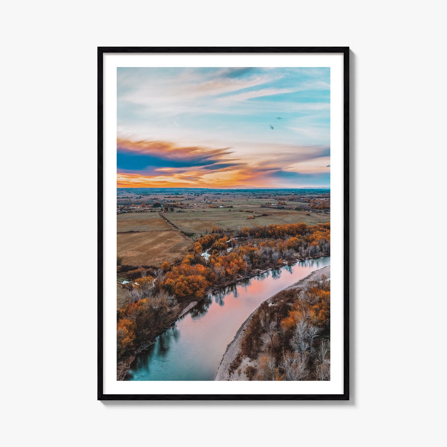 Boise no. 2 colorful photo poster of Idaho, USA – vertical wall art, unframed print shown in interior mockup