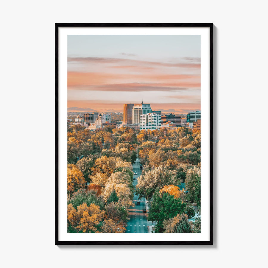 Boise Photo No 1 Poster, framed poster mockup, white border