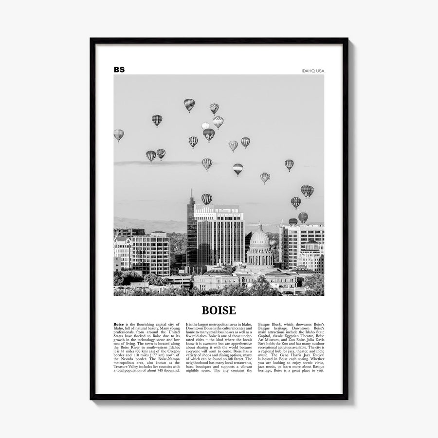 Boise Newspaper No 1 Poster, framed poster mockup