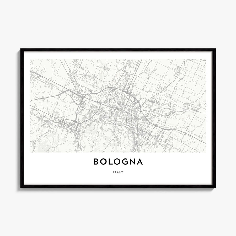 Bologna Map Poster, framed poster mockup