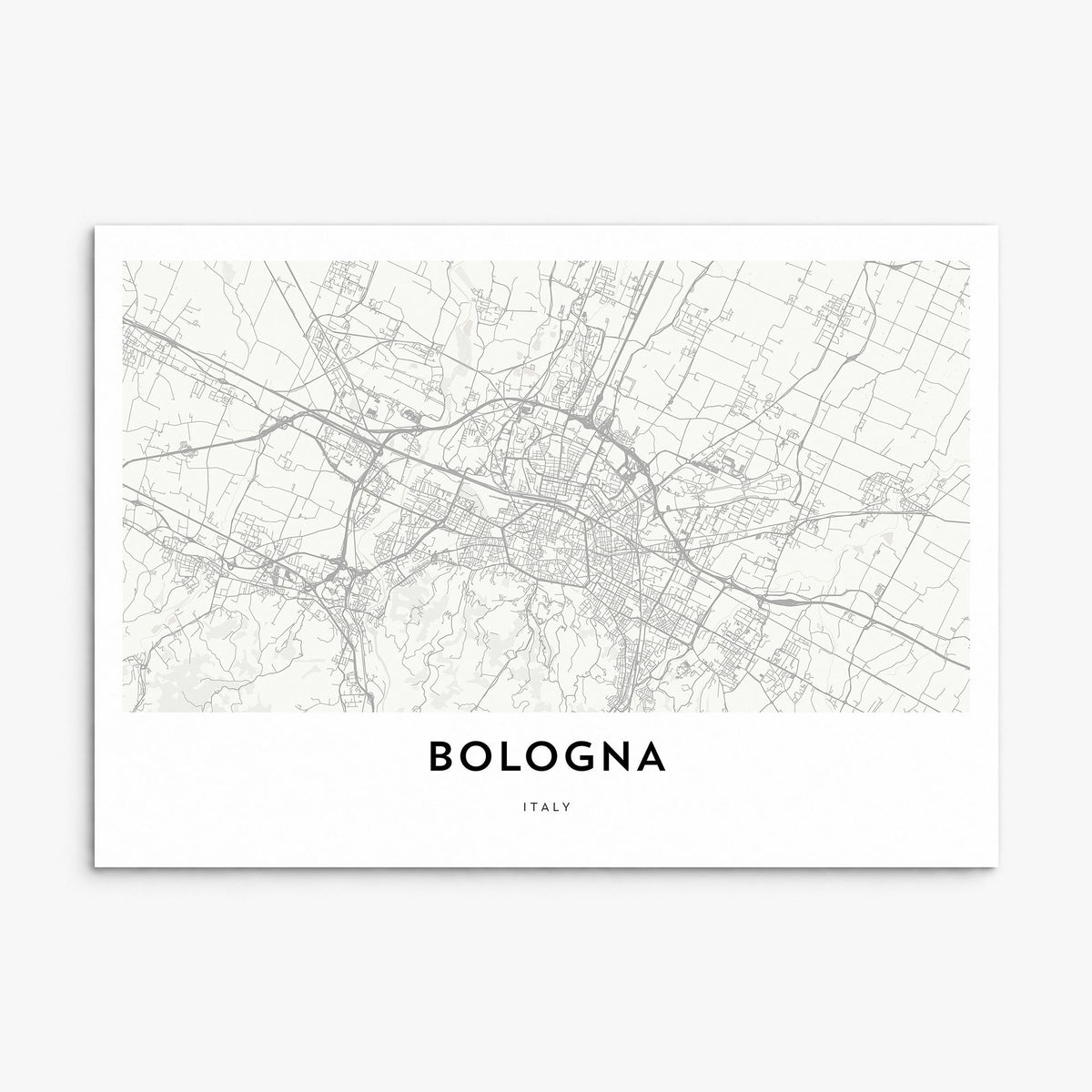 Bologna Map Poster, print only (unframed)