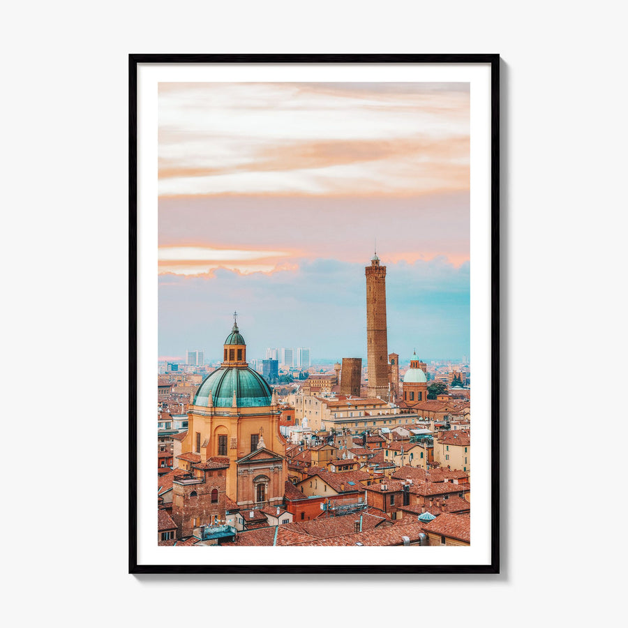 Bologna Photo Poster, framed poster mockup, white border