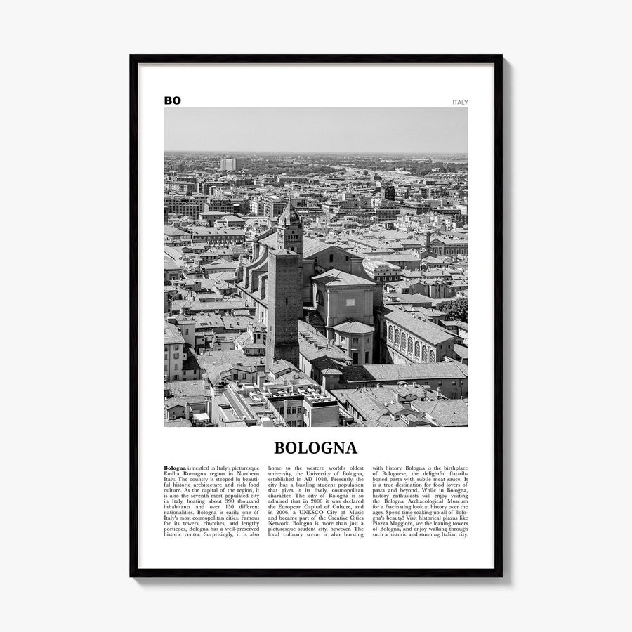 Bologna Newspaper No 2 Poster, framed poster mockup
