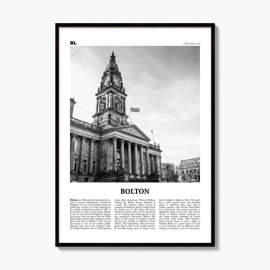 Bolton Newspaper Poster, framed poster mockup
