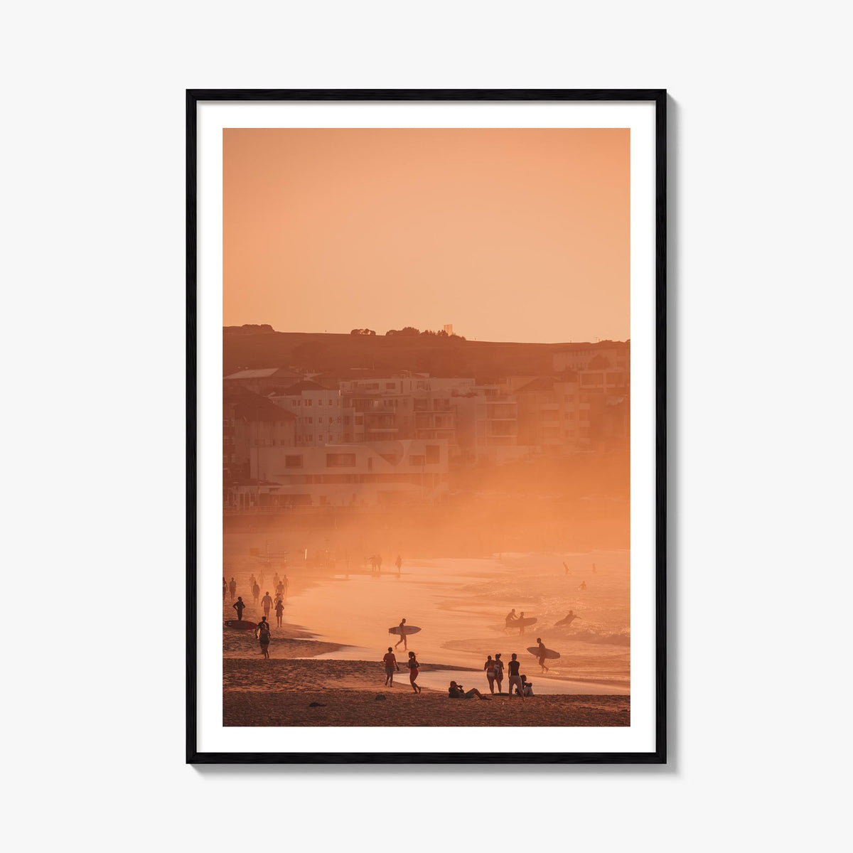 Bondi Beach no. 3 colorful photo poster of Sydney, New South Wales – vertical wall art, unframed print shown in interior mock