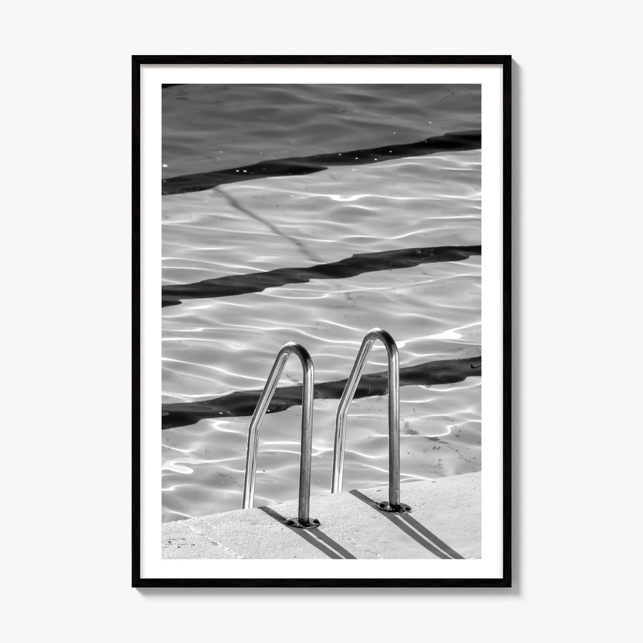 Bondi Beach Photo No 2 Poster, framed poster mockup, white border