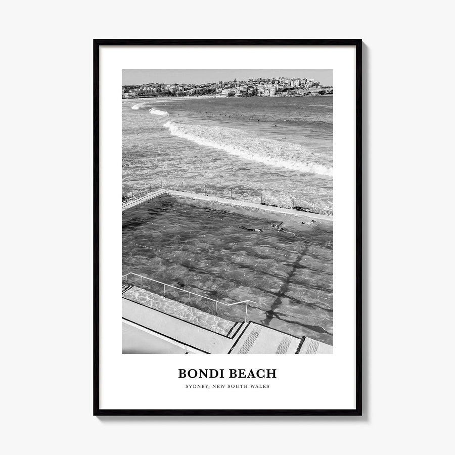 Bondi Beach Classic No 1 Poster, framed poster mockup