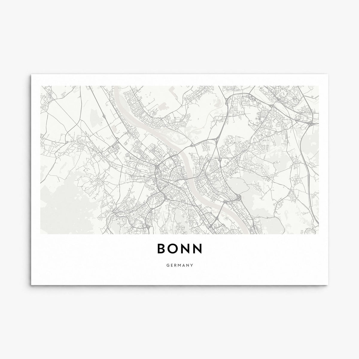 Bonn Map Poster, print only (unframed)