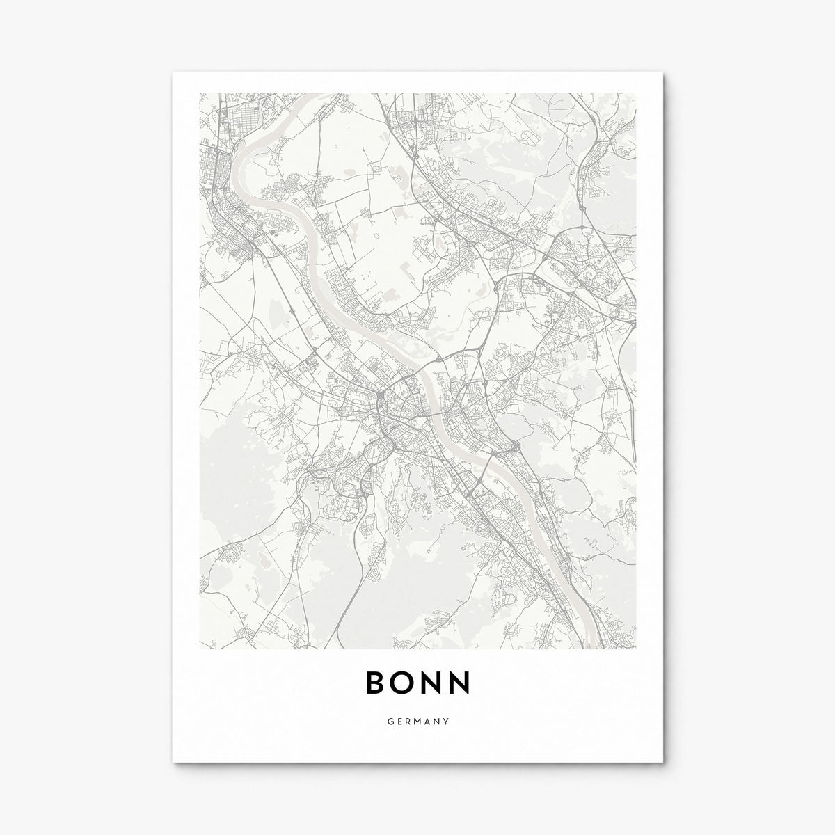Bonn Map Poster, print only (unframed)