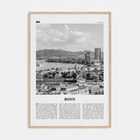 Bonn Poster Natural Wood / 8x12 in Nbourhood Travel B&W Poster