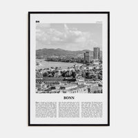 Bonn Poster Black Wood / 8x12 in Nbourhood Travel B&W Poster