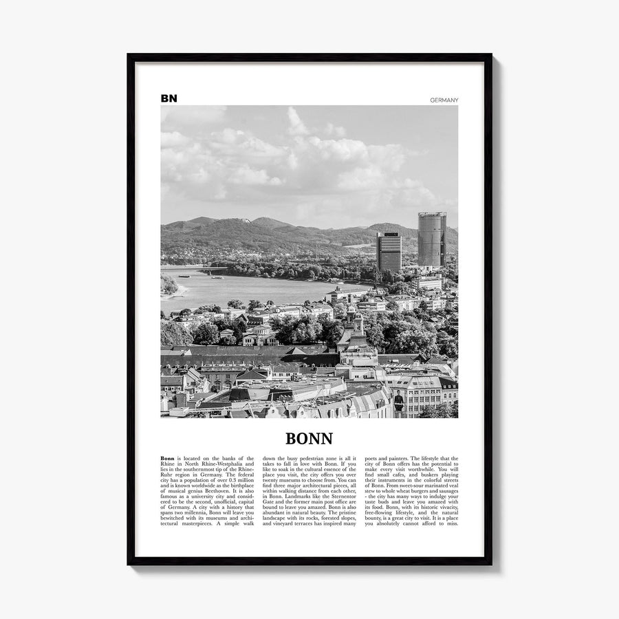 Bonn Newspaper Poster, framed poster mockup