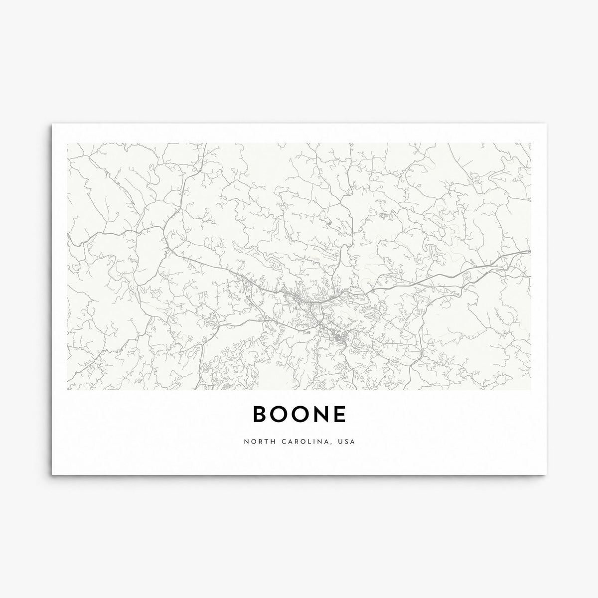 Boone Map Poster, print only (unframed)