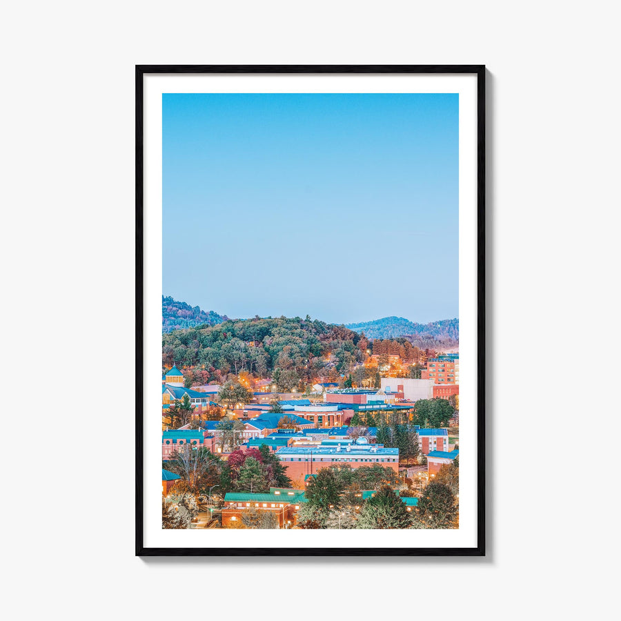 Boone no. 1 colorful photo poster of North Carolina, USA – vertical wall art, unframed print shown in interior mockup