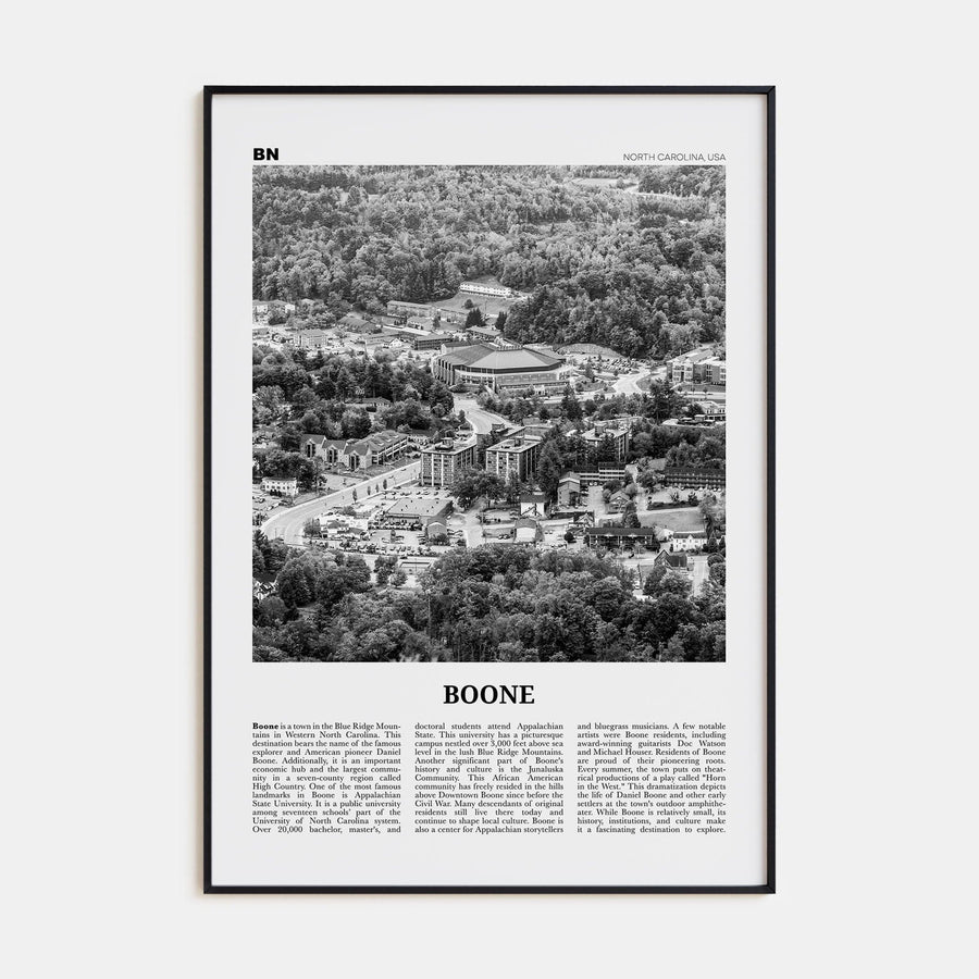 Boone No 1 Poster None / 8x12 in Nbourhood Travel B&W Poster