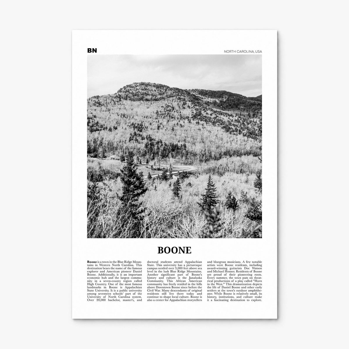 Boone Newspaper No 2 Poster, print only (unframed)