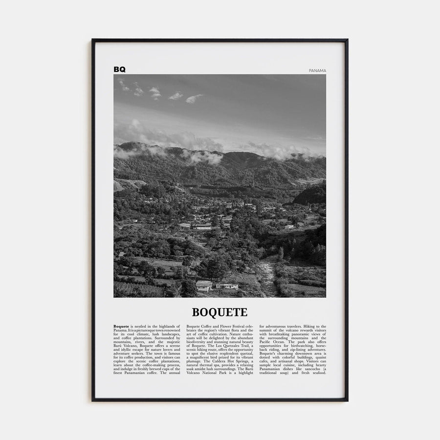 Boquete Poster None / 8x12 in Nbourhood Travel B&W Poster