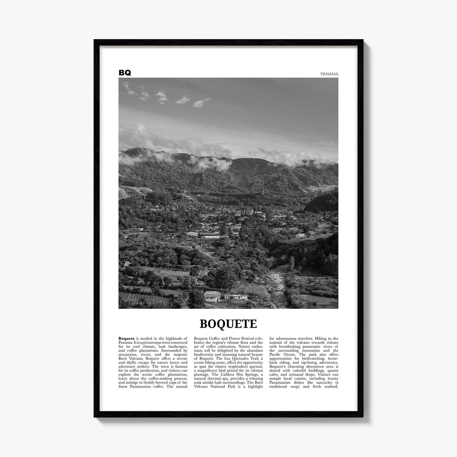 Boquete Newspaper Poster, framed poster mockup