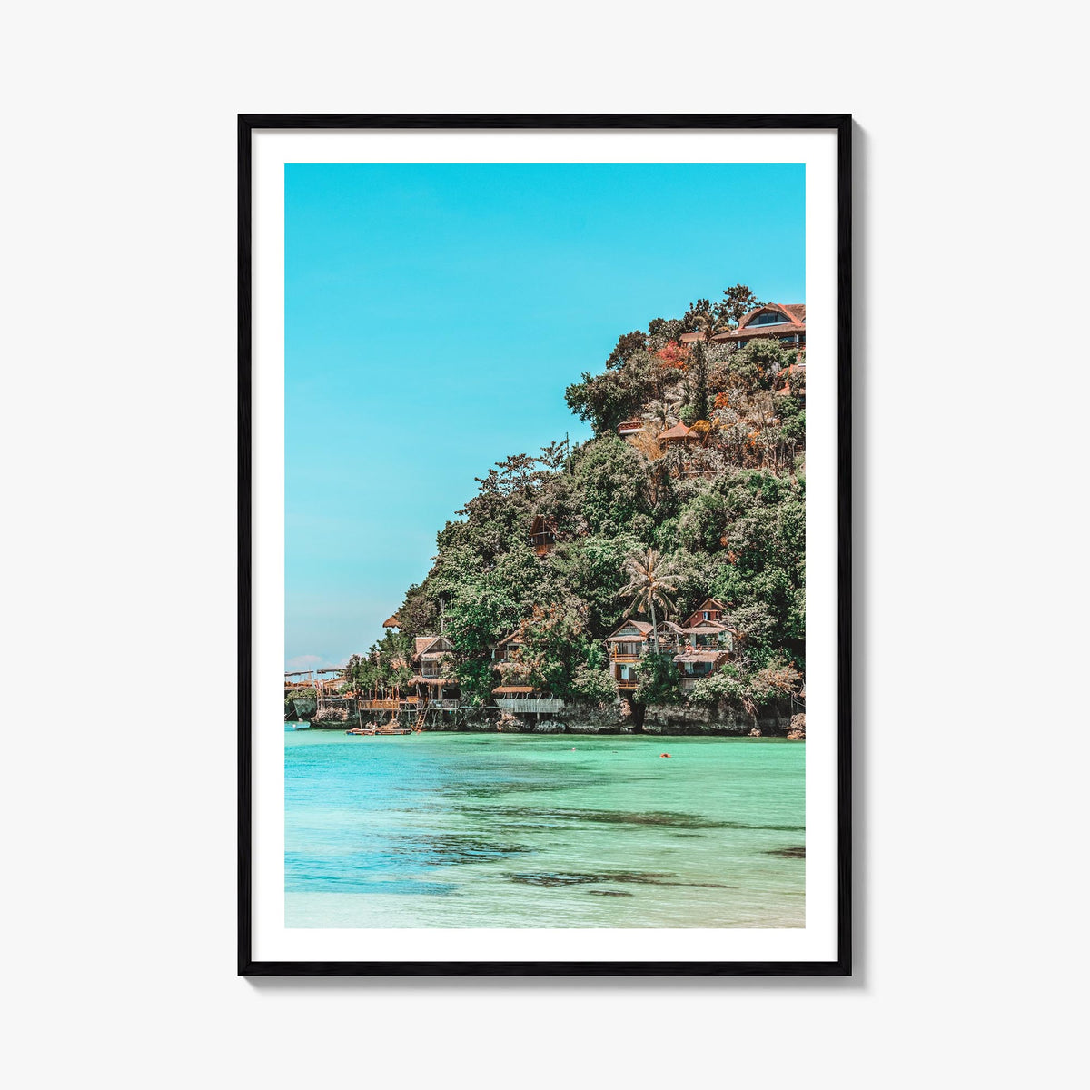 Boracay colorful photo poster of Philippines – vertical wall art, unframed print shown in interior mockup