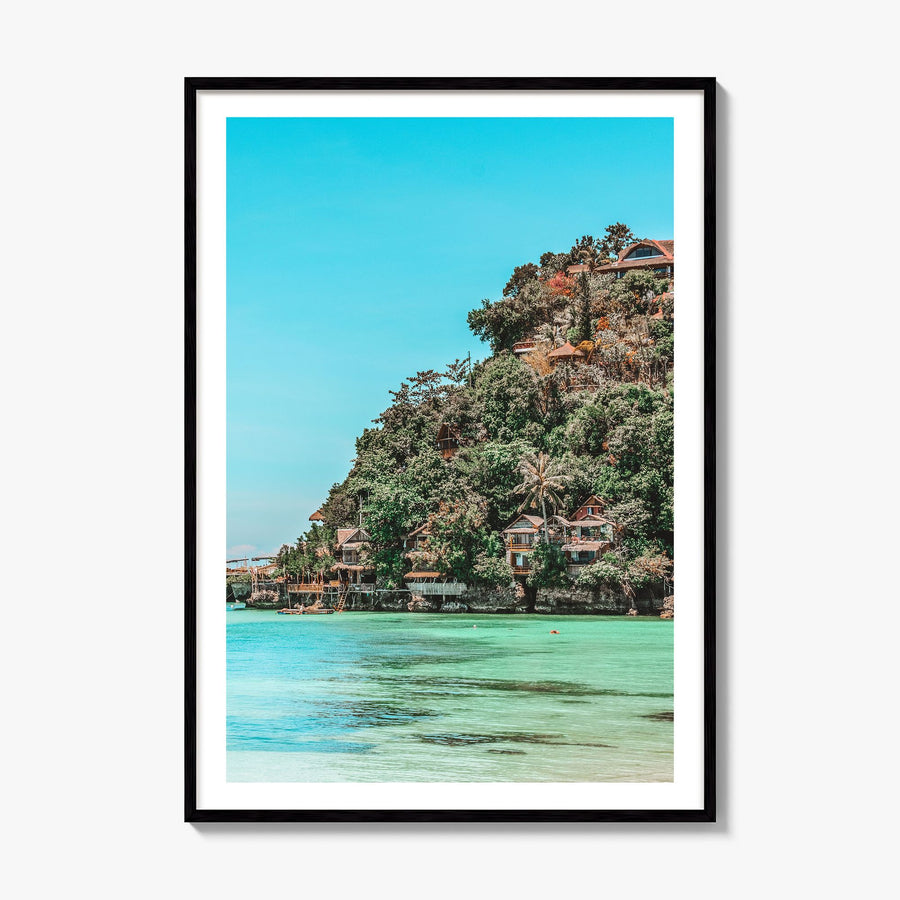 Boracay Photo Poster, framed poster mockup, white border