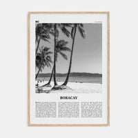 Boracay Poster Natural Wood / 8x12 in Nbourhood Travel B&W Poster