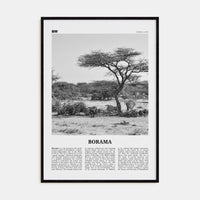 Borama Poster Black Wood / 8x12 in Nbourhood Travel B&W Poster