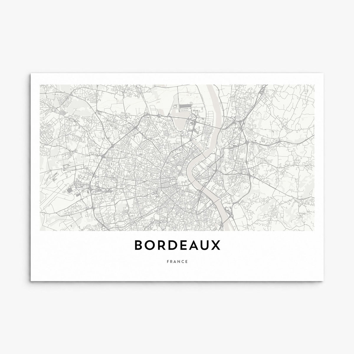 Bordeaux Map Poster, print only (unframed)