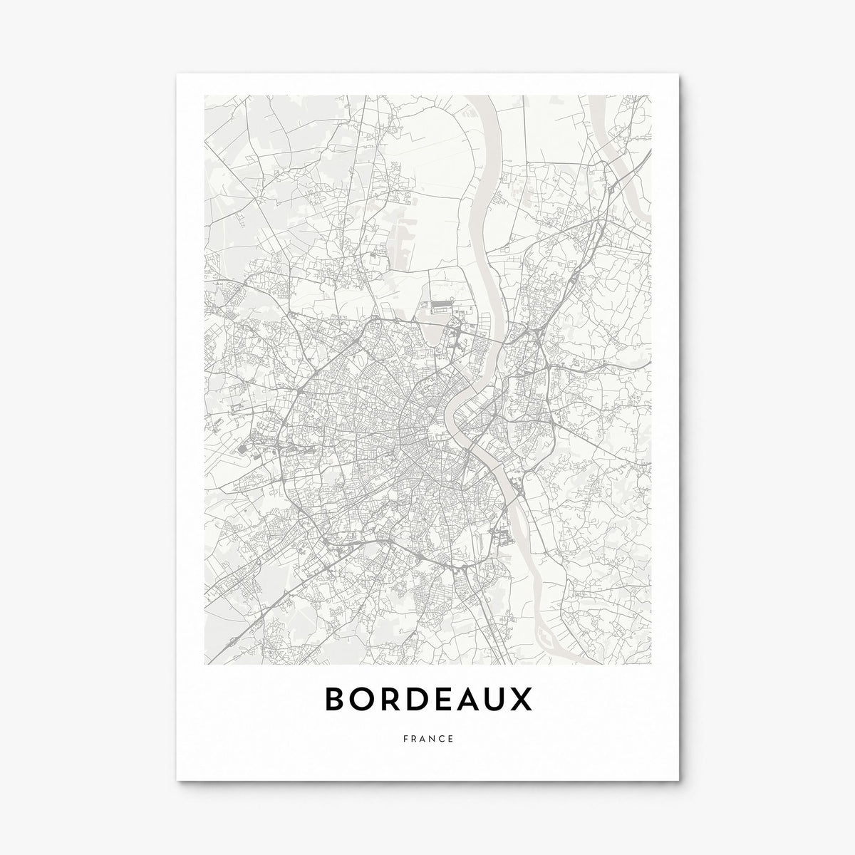 Bordeaux Map Poster, print only (unframed)