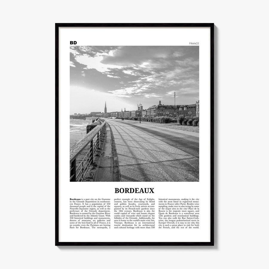 Bordeaux Newspaper No 2 Poster, framed poster mockup