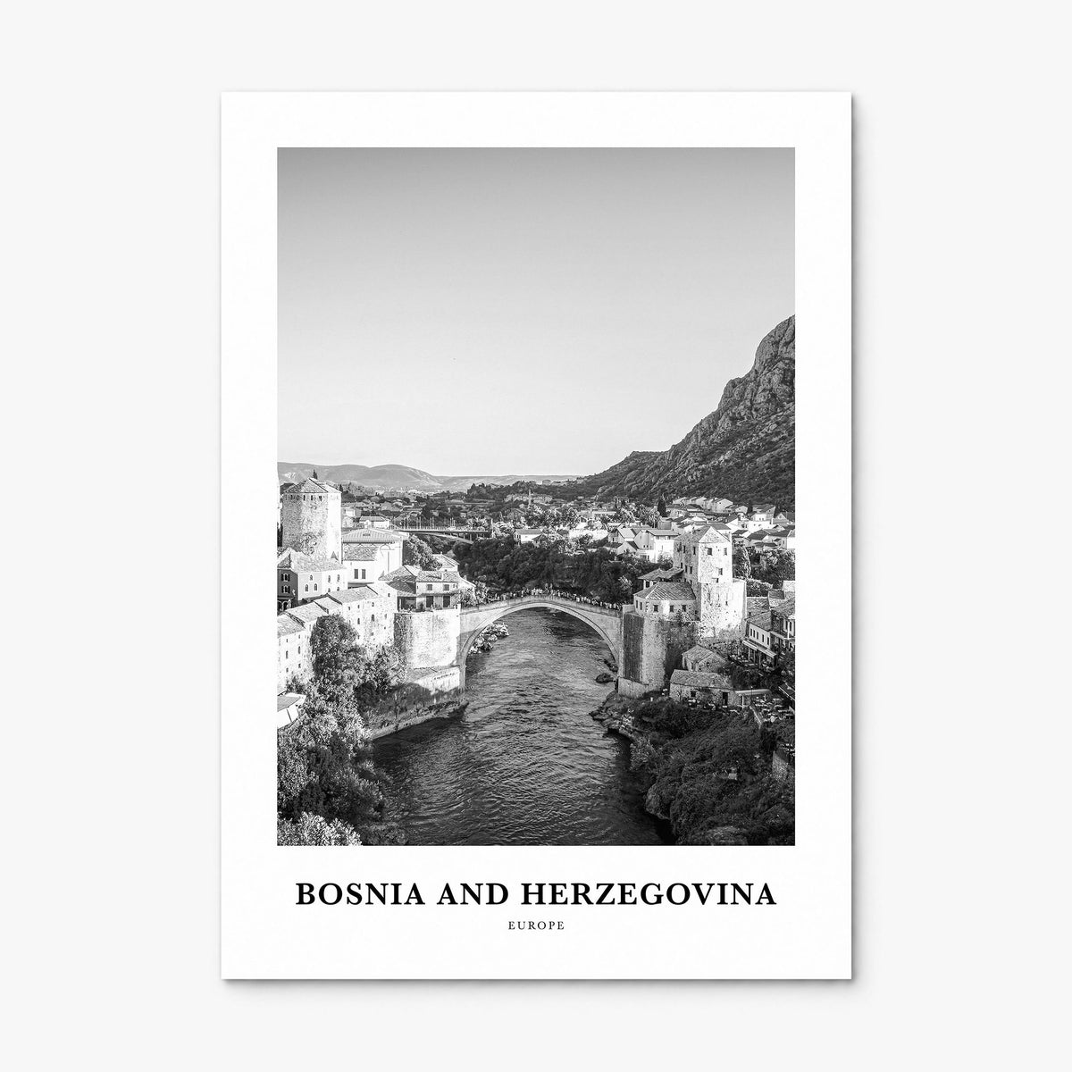 Bosnia and Herzegovina Classic Poster, print only (unframed)