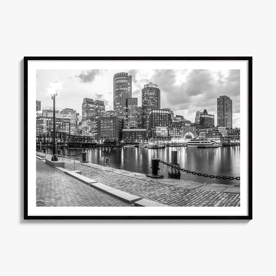 Boston Photo No 2 Poster, framed poster mockup, white border