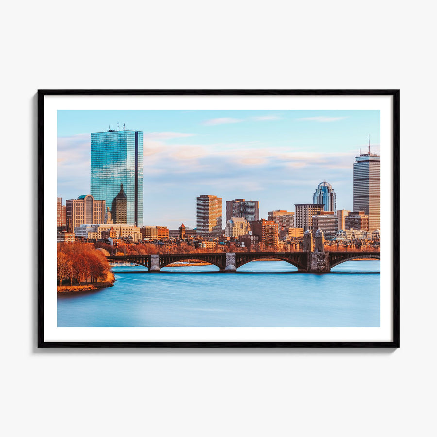 Boston Photo Poster, framed poster mockup, white border