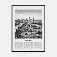 Boston No 3 Poster Black Wood / 8x12 in Nbourhood Travel B&W Poster