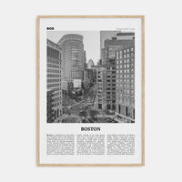 Boston No 4 Poster Natural Wood / 8x12 in Nbourhood Travel B&W Poster