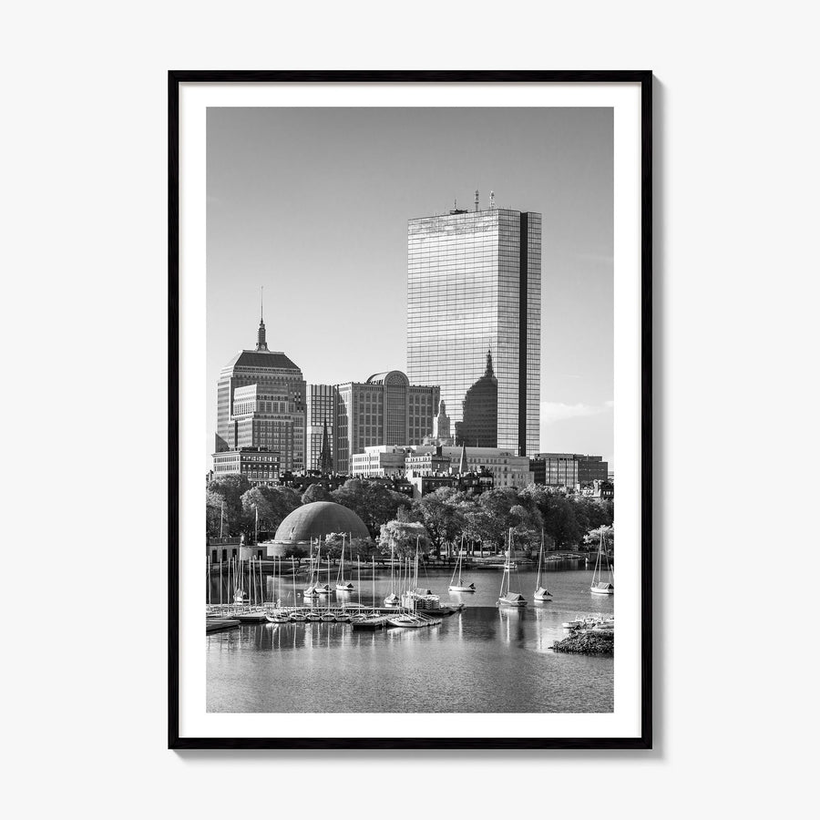 Boston Photo No 1 Poster, framed poster mockup, white border