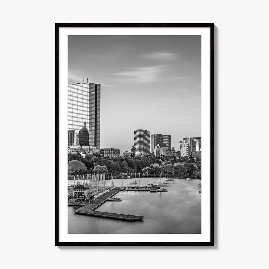 Boston Photo No 2 Poster, framed poster mockup, white border