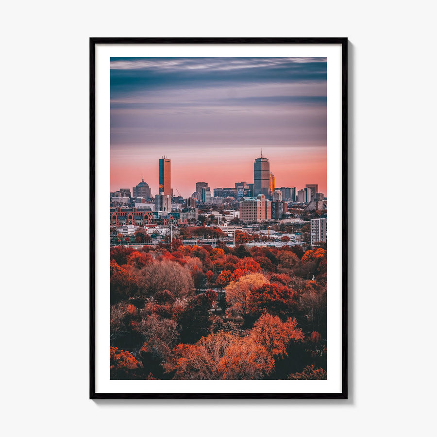 Boston Photo No 3 Poster, framed poster mockup, white border