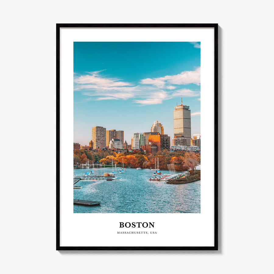 Boston Classic No 3 Poster, framed poster mockup