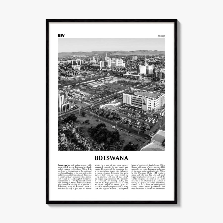 Botswana Newspaper Poster, framed poster mockup