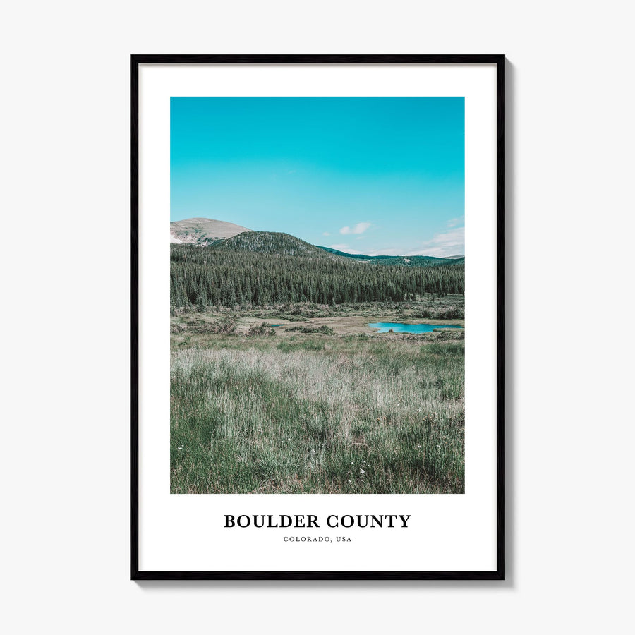 Boulder County Classic Poster, framed poster mockup