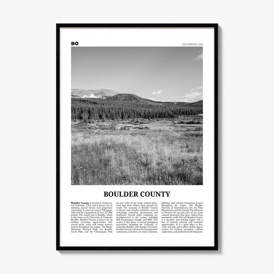 Boulder County Newspaper Poster, framed poster mockup