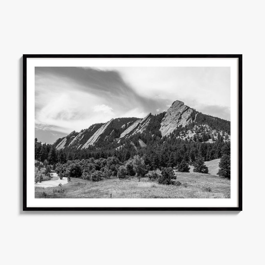 Boulder Photo Poster, framed poster mockup, white border