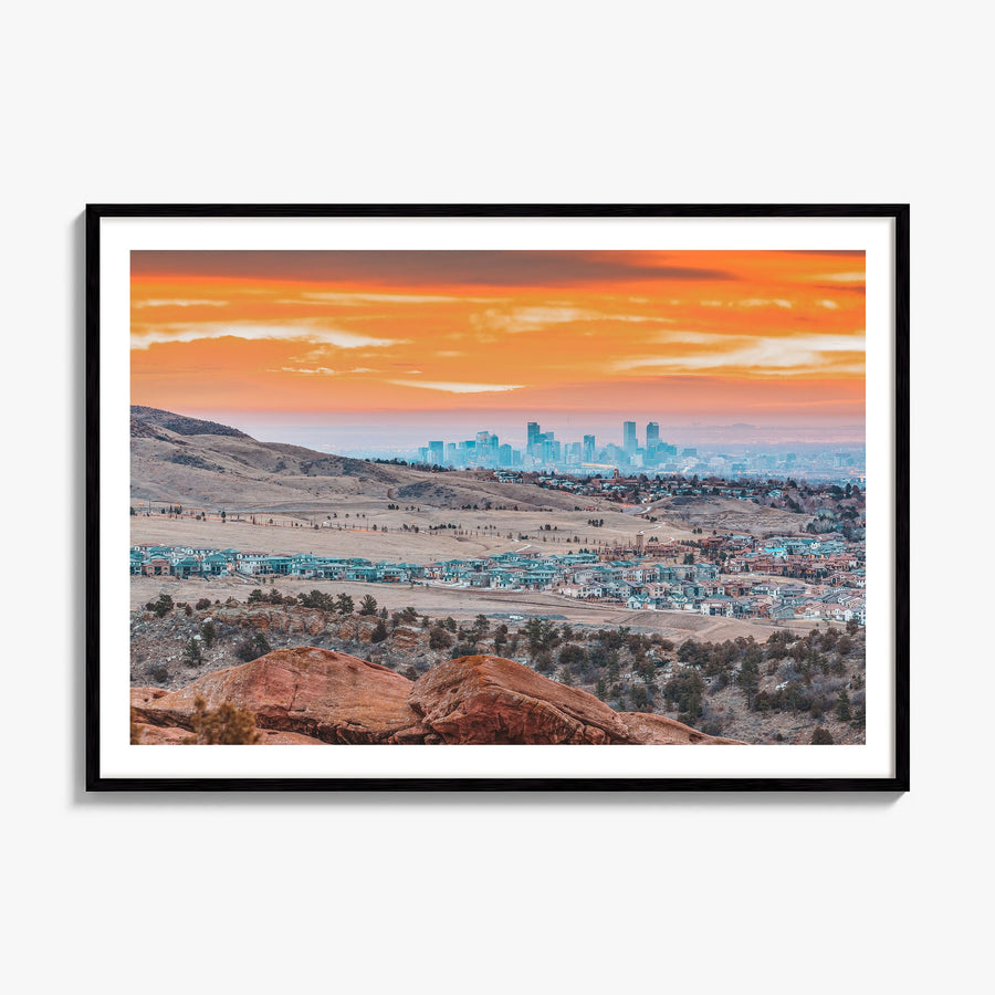 Boulder Photo Poster, framed poster mockup, white border