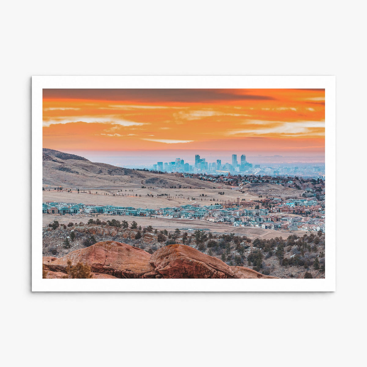 Boulder Photo Poster, print only (unframed), white border