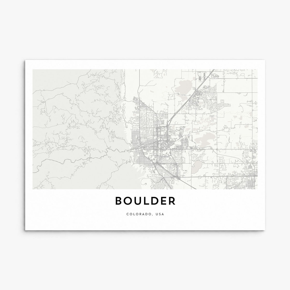 Boulder Map Poster, print only (unframed)